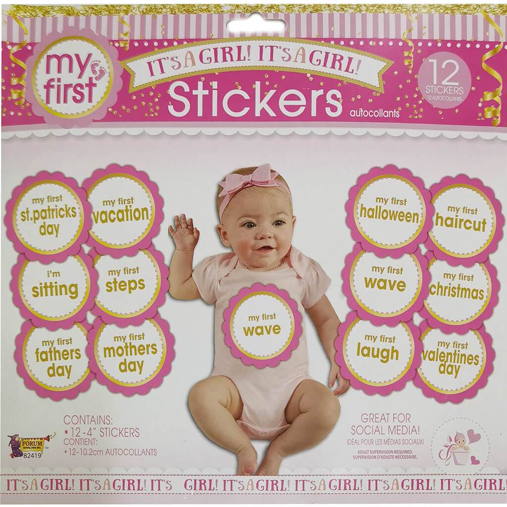 It&#39;s a Girl Milestone Stickers