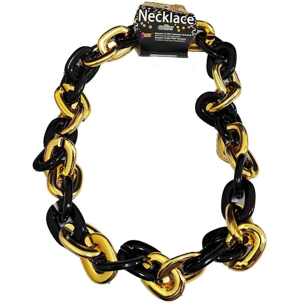 Jumbo Chain Necklace Gold Black