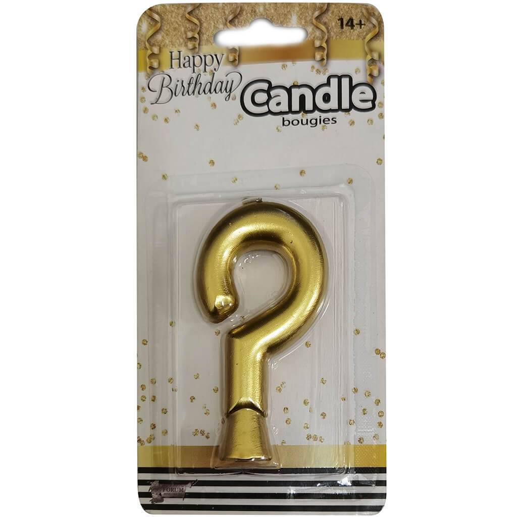 Candle Gold Question Mark