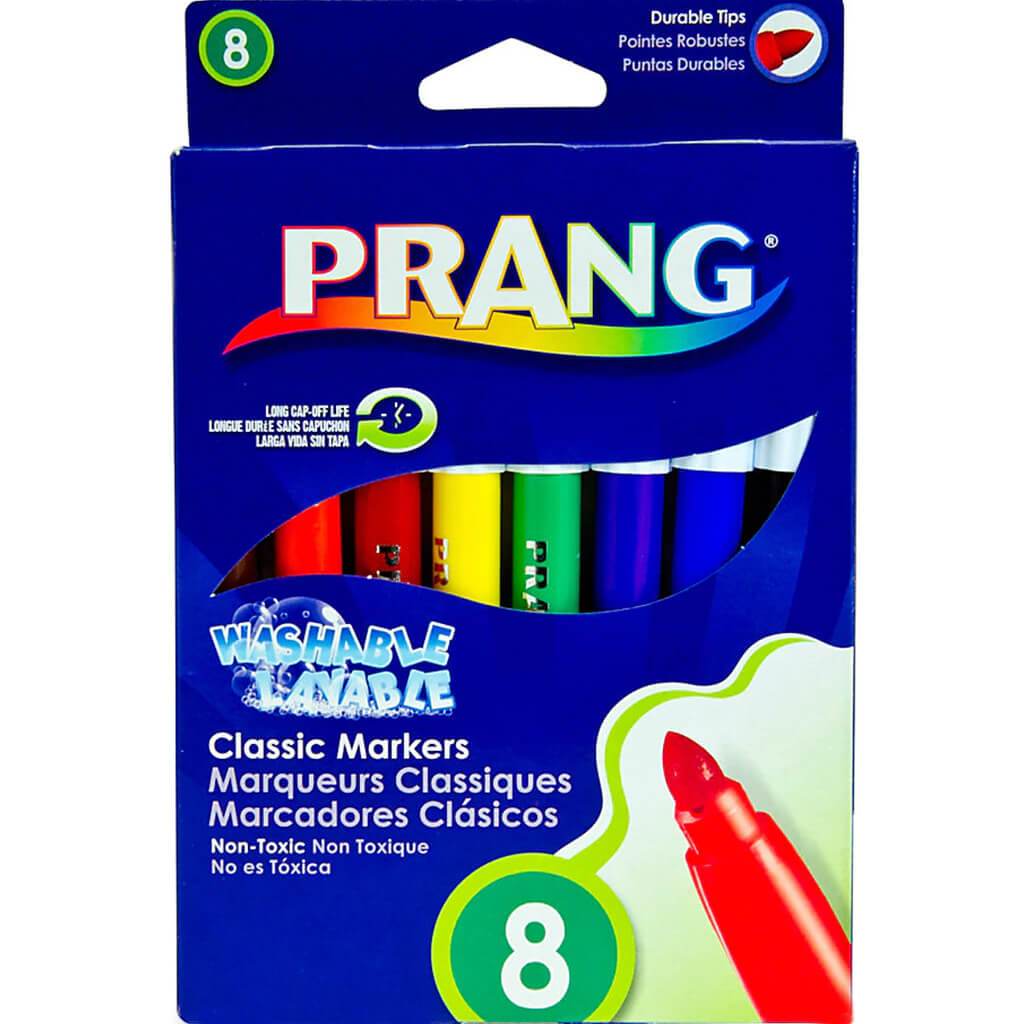 Prang Conical Tip Washable Markers Set of 8