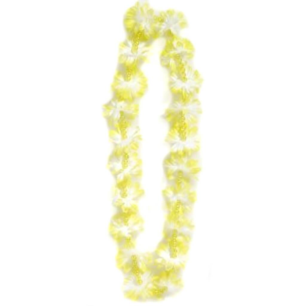 Flower Lei with Beads Light Blue