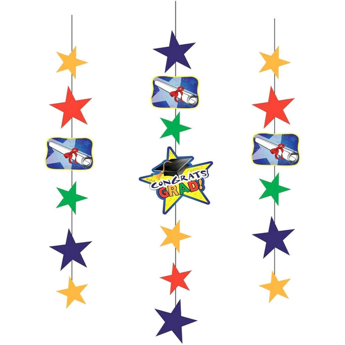 Graduation Hanging Decorations 3pc