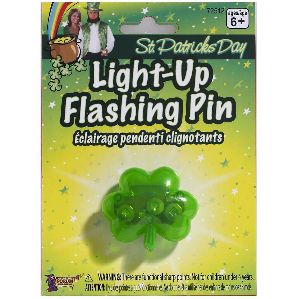 Flashing Shamrock Pin
