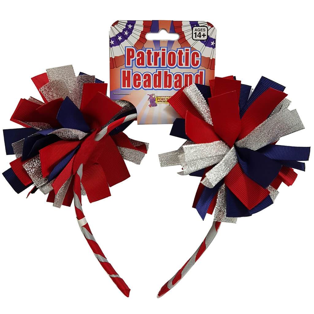 Patriotic Headband Pom Pom