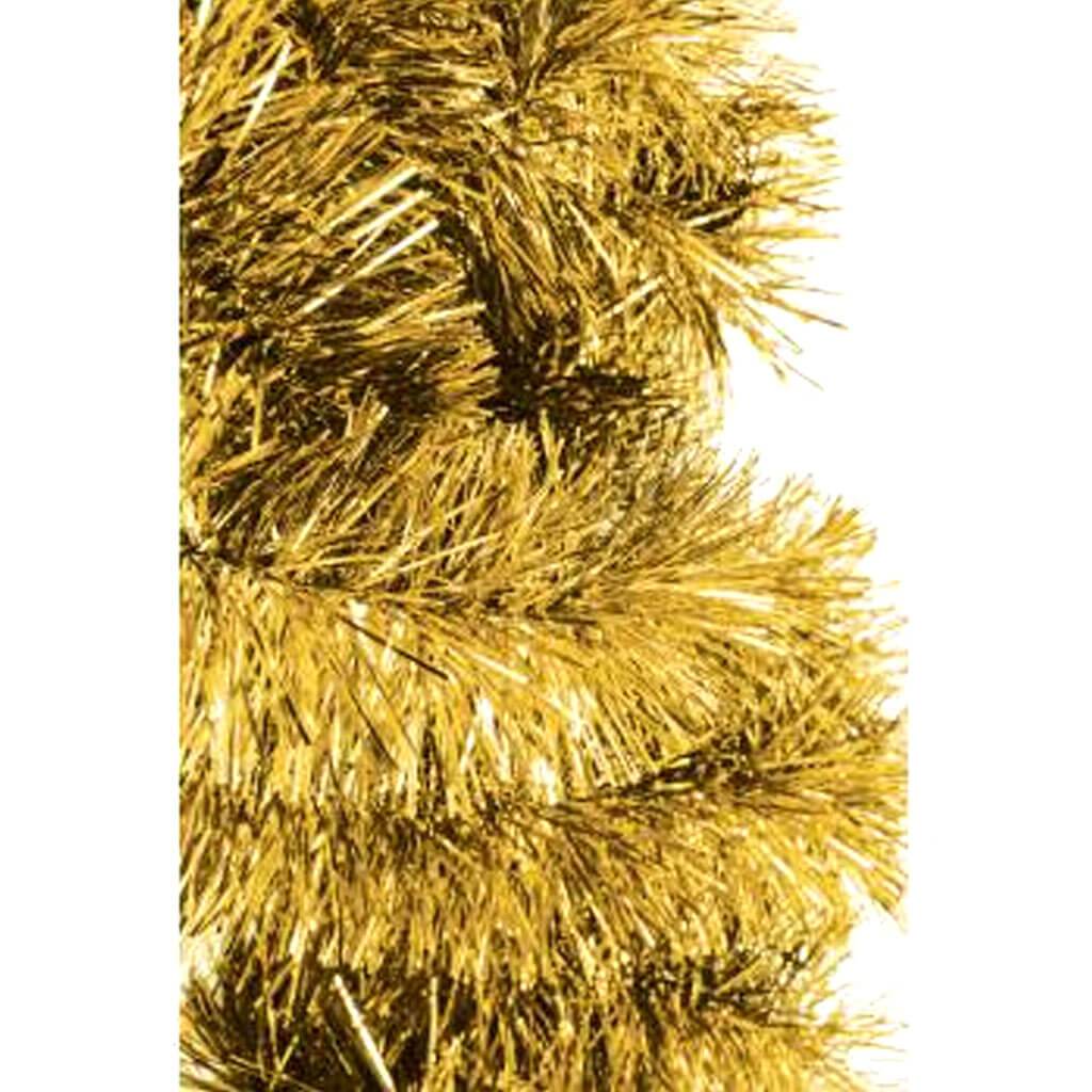 Tinsel Garland Metallic Gold 9ft