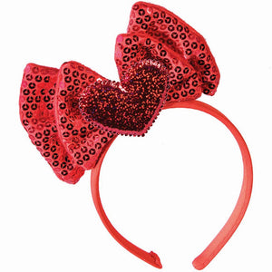 Valentines Day Heart Bow Headband