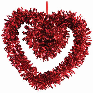 Two Heart Tinsel Decor