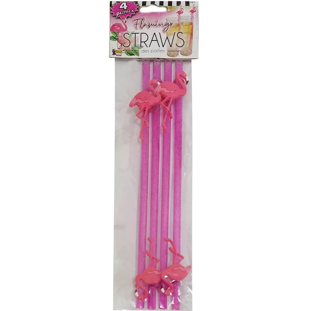 Flamingo Straws Set of 4