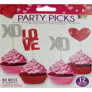 Xo Love Cupcake Pick