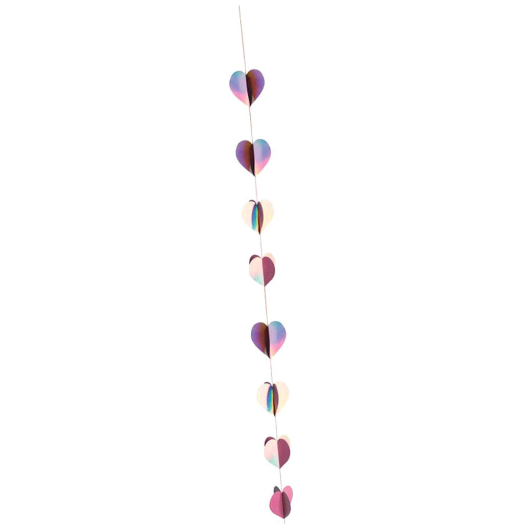 3D Heart Mini Banner Iridescent