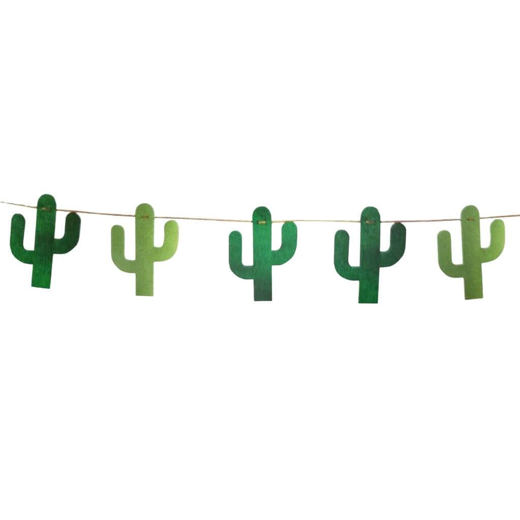 Fiesta Time Green Cactus Banner