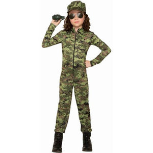 Camouflage Army Girl Costume Small