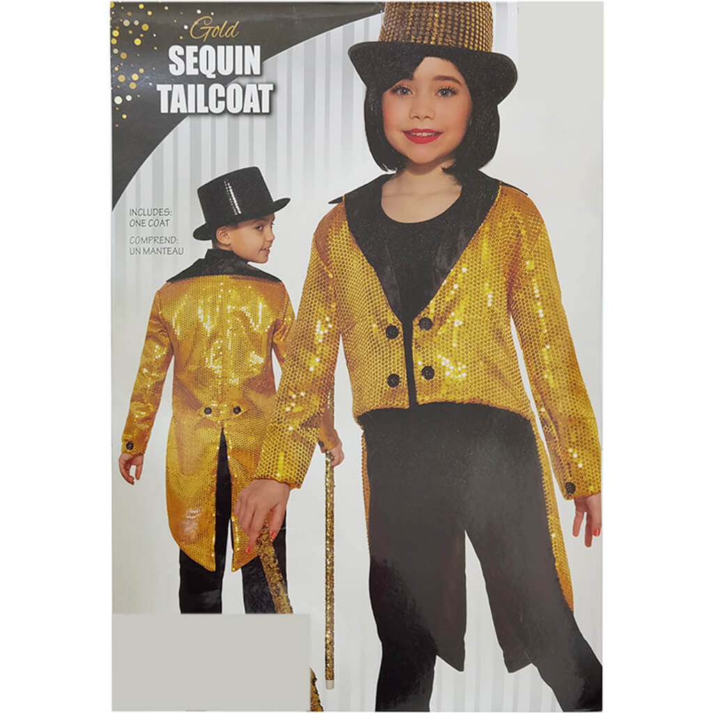 Gold Sequin Tailcoat Showman Jacket