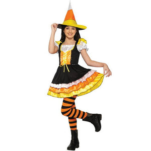 Little Miss Candy Corn Witch Costume