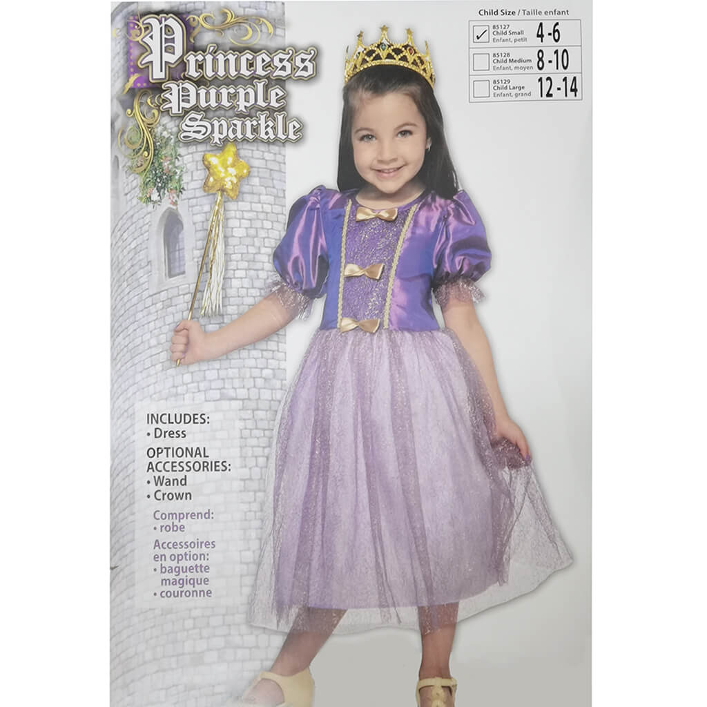 Princess Purple Sparkle Small Costume