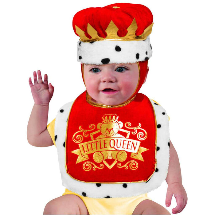 Queen Baby Costume Bib & Crown Set