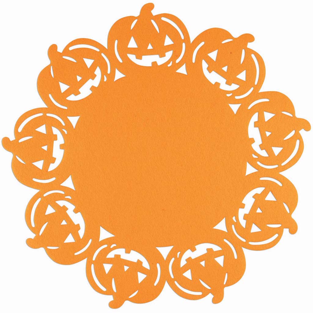 Pumpkin Round Felt Decoration