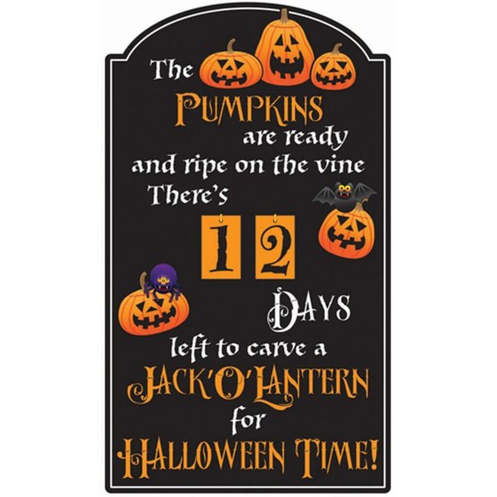 Countdown To Halloween Sign