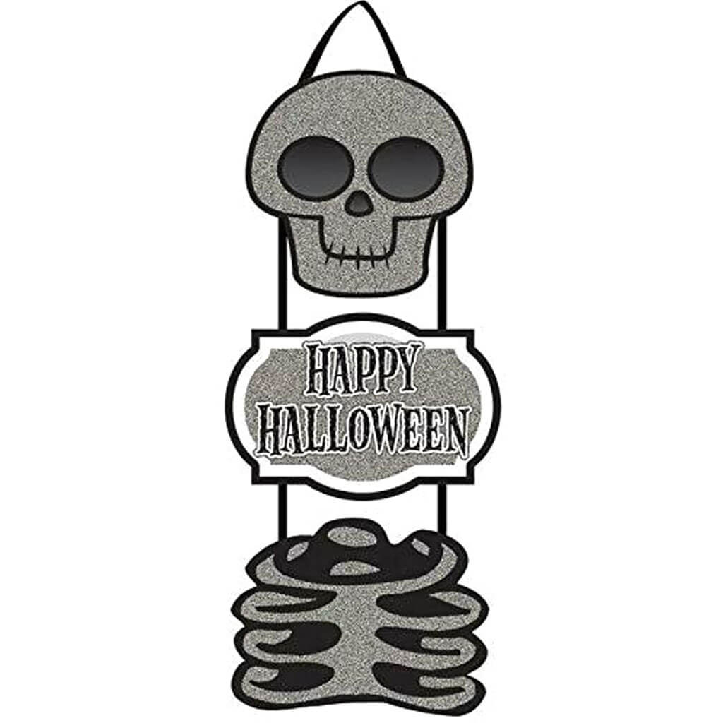 Skull &quot;Happy Halloween&quot; Sign