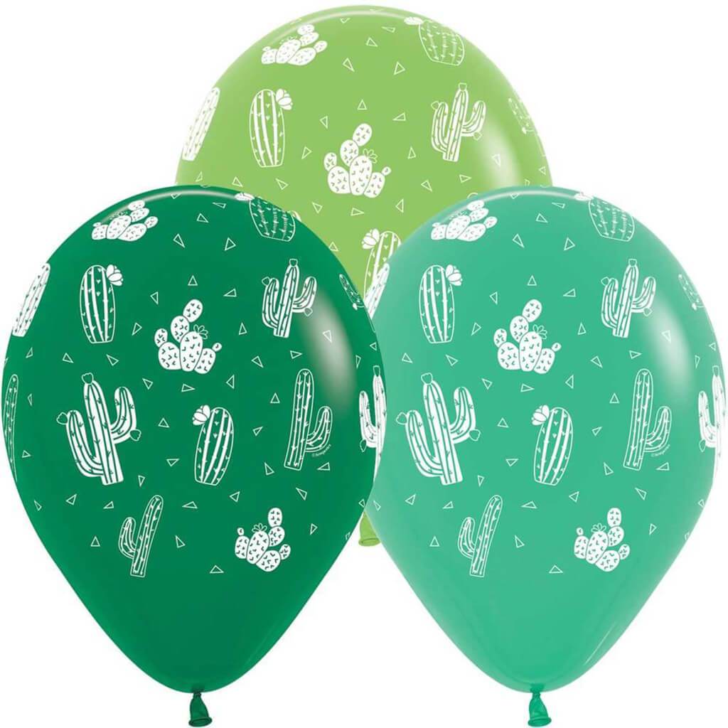 Cactus All Over Latex Balloon Assorted, 11in