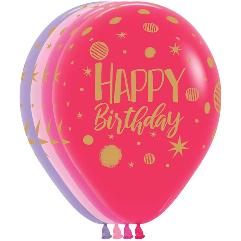 Happy Birthday Sparkles Latex Balloon, 11in