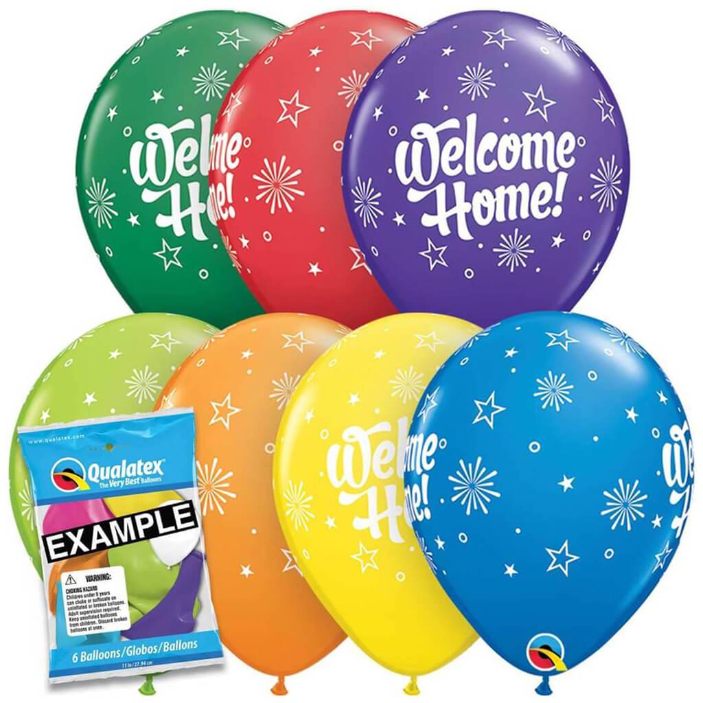 Welcome Home Around Latex Balloon, 11in