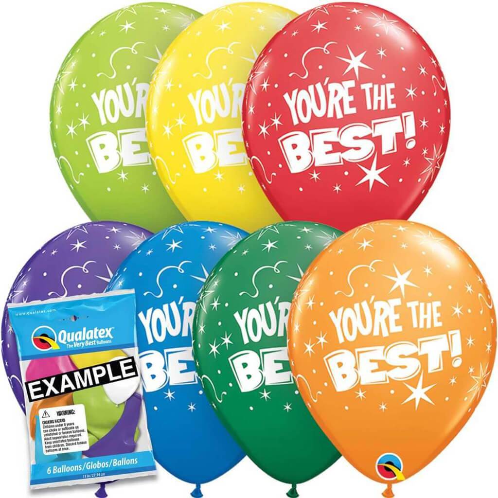 You are the Best Latex Balloon Assorted, 11in