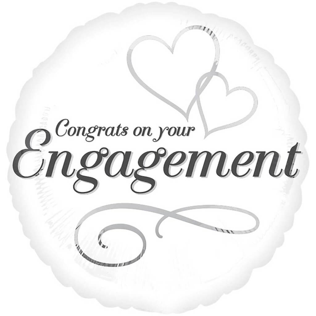 Two Hearts Engagement Foil Balloon