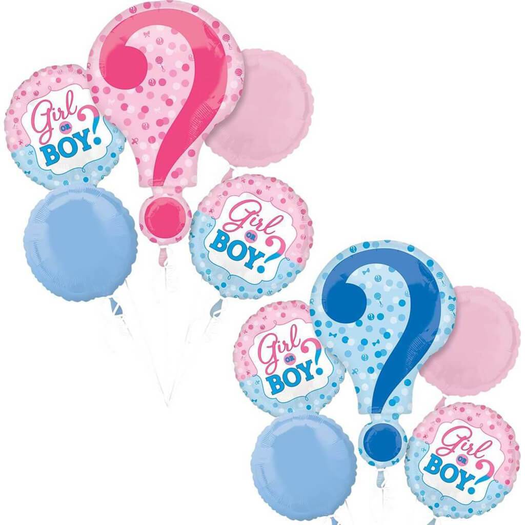 Gender Reveal Foil Balloon Bouquet