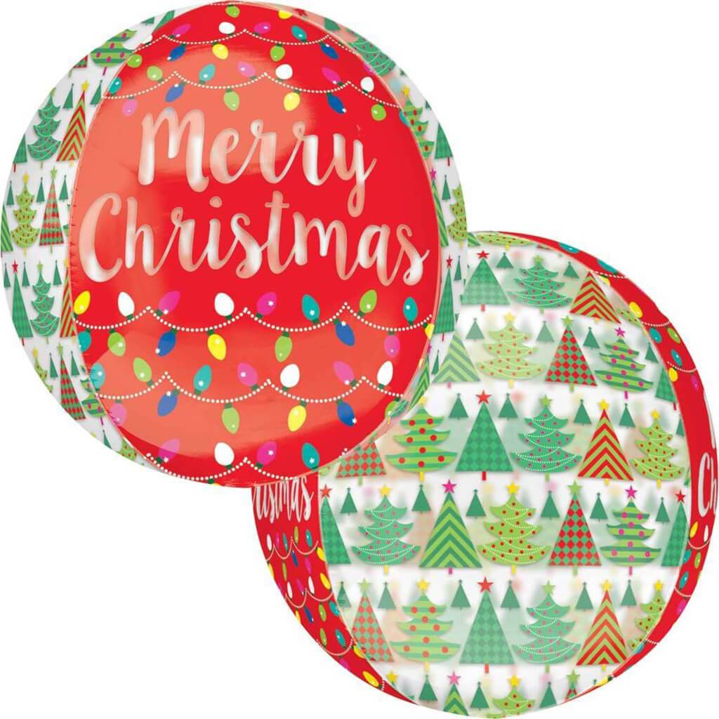 Christmas Tree and Lights Foil Balloon, 15in