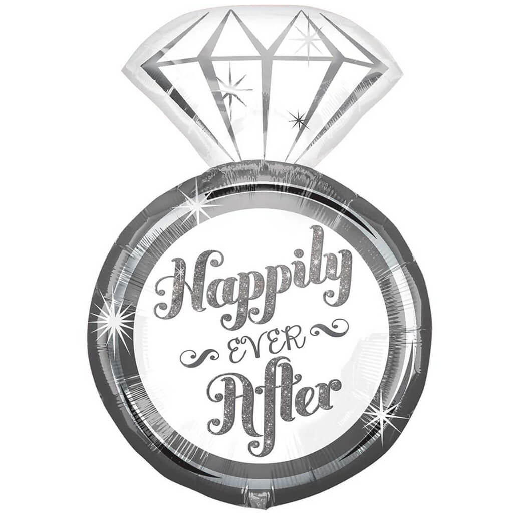 Happily Ever After Ring Foil Balloon