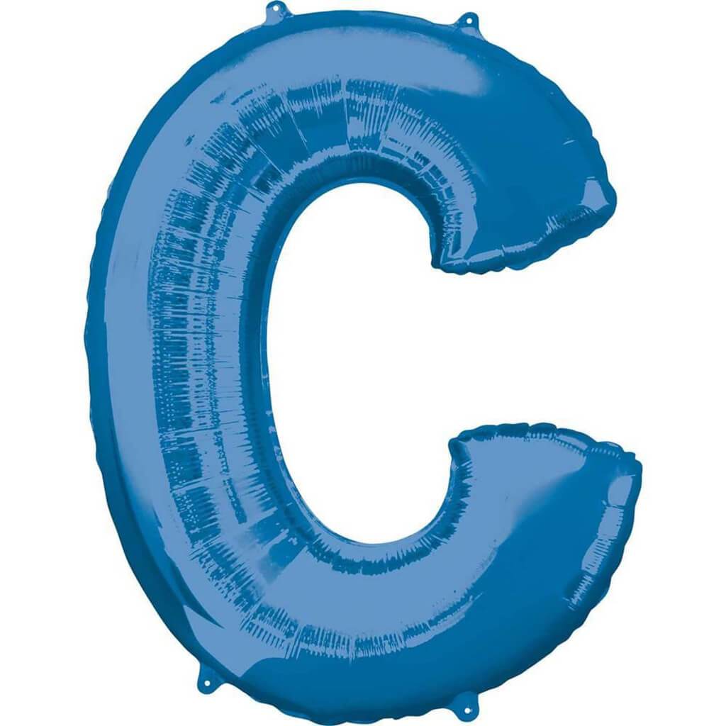 Foil Balloon Letter C 34in, Blue