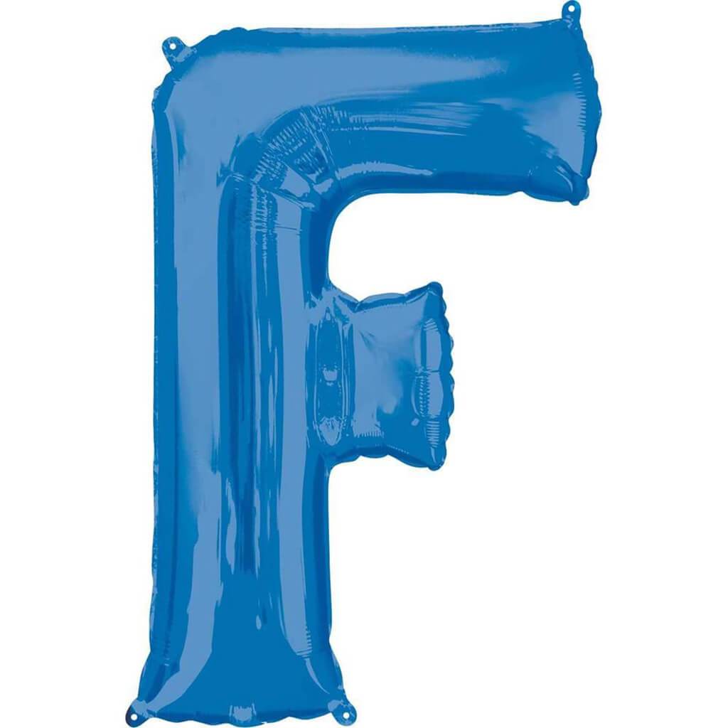 Foil Balloon Letter F 34in, Blue