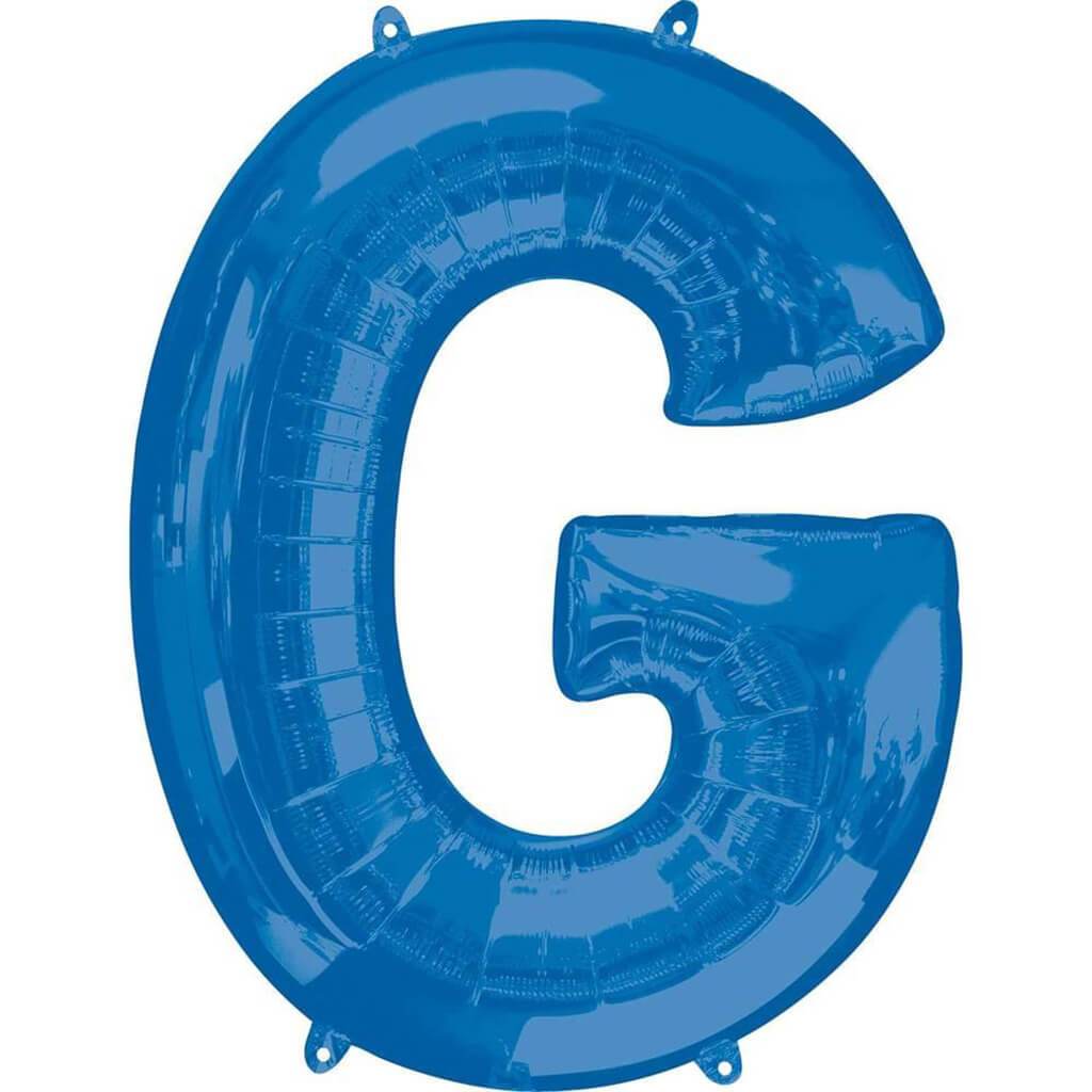 Foil Balloon Letter G 34in, Blue