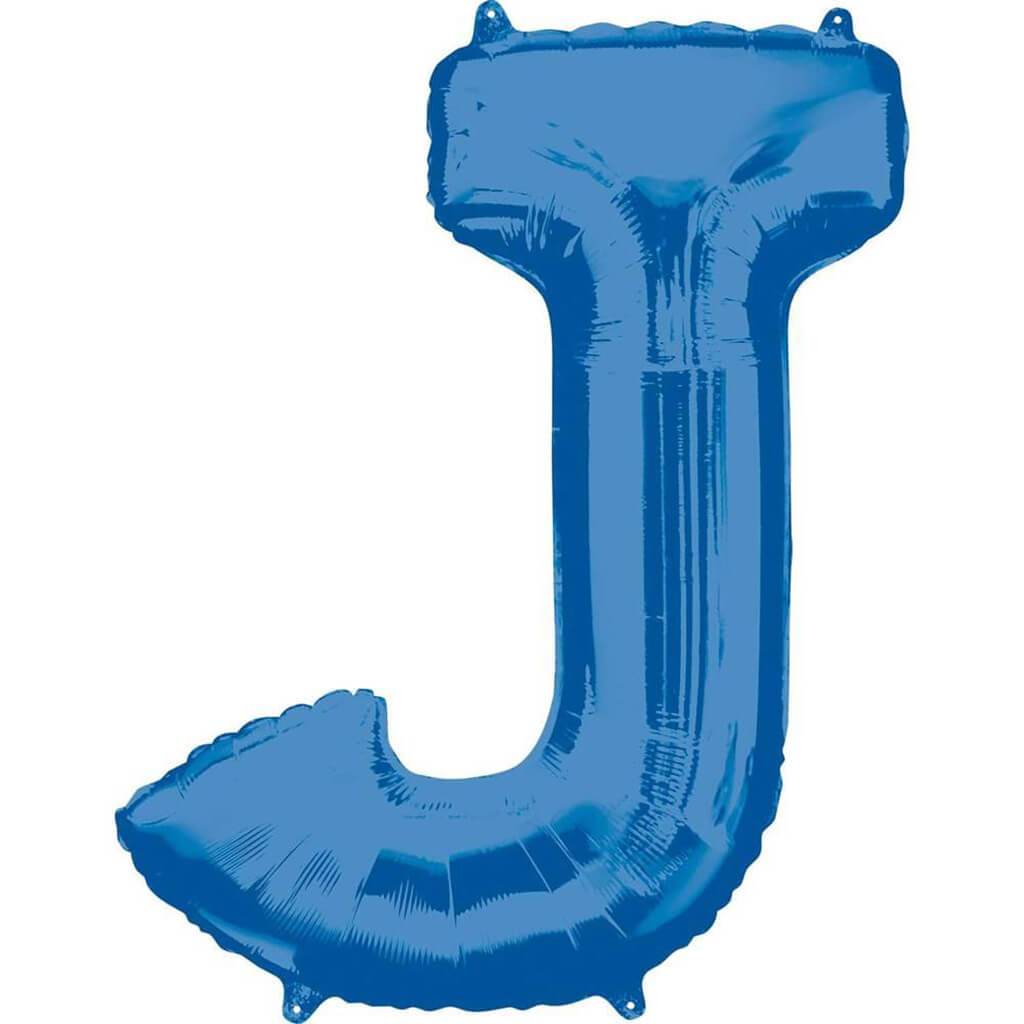 Foil Balloon Letter J 34in, Blue