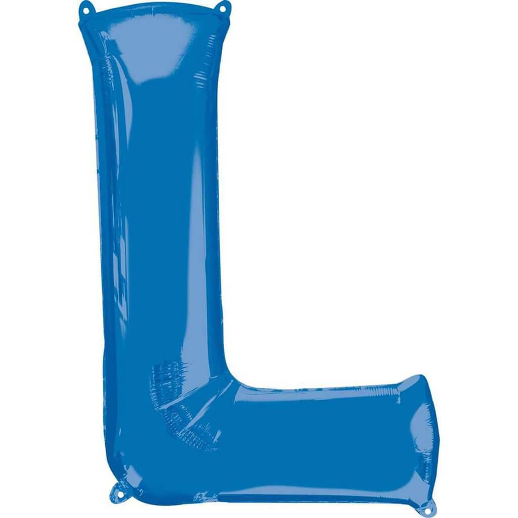 Foil Balloon Letter L 34in, Blue