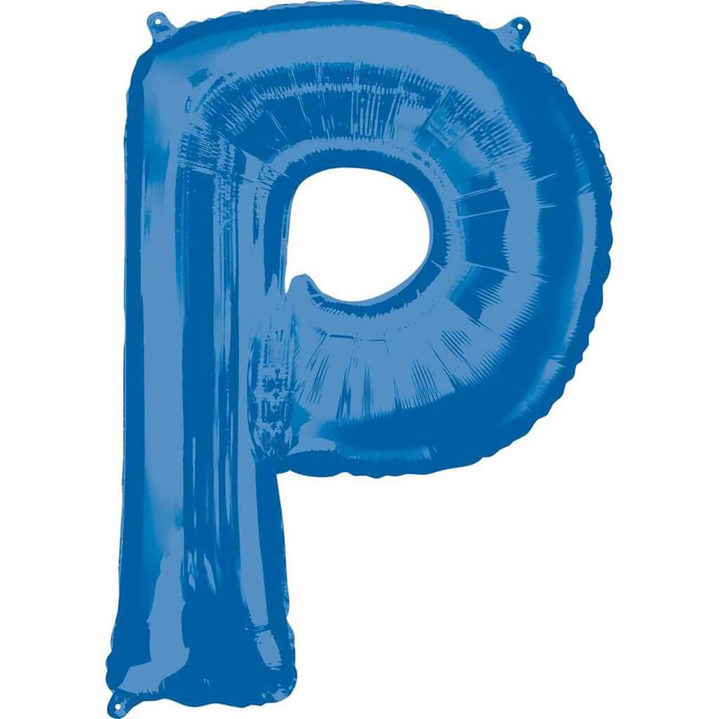 Foil Balloon Letter P 34in, Blue