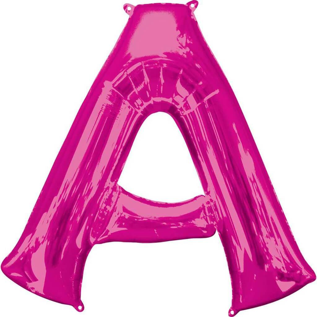 Foil Balloon Letter A 34in, Pink