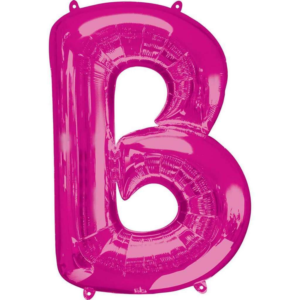 Foil Balloon Letter B 34in, Pink