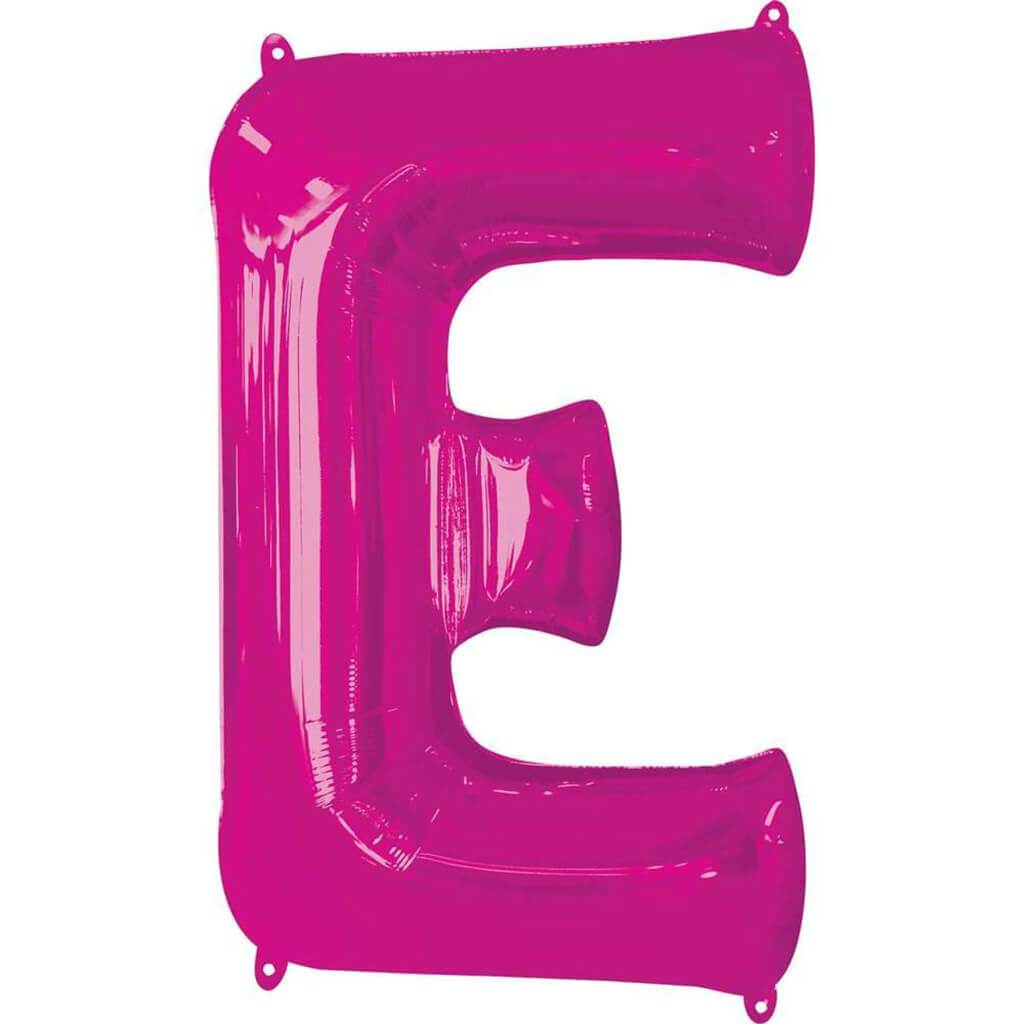 Foil Balloon Letter E 34in, Pink