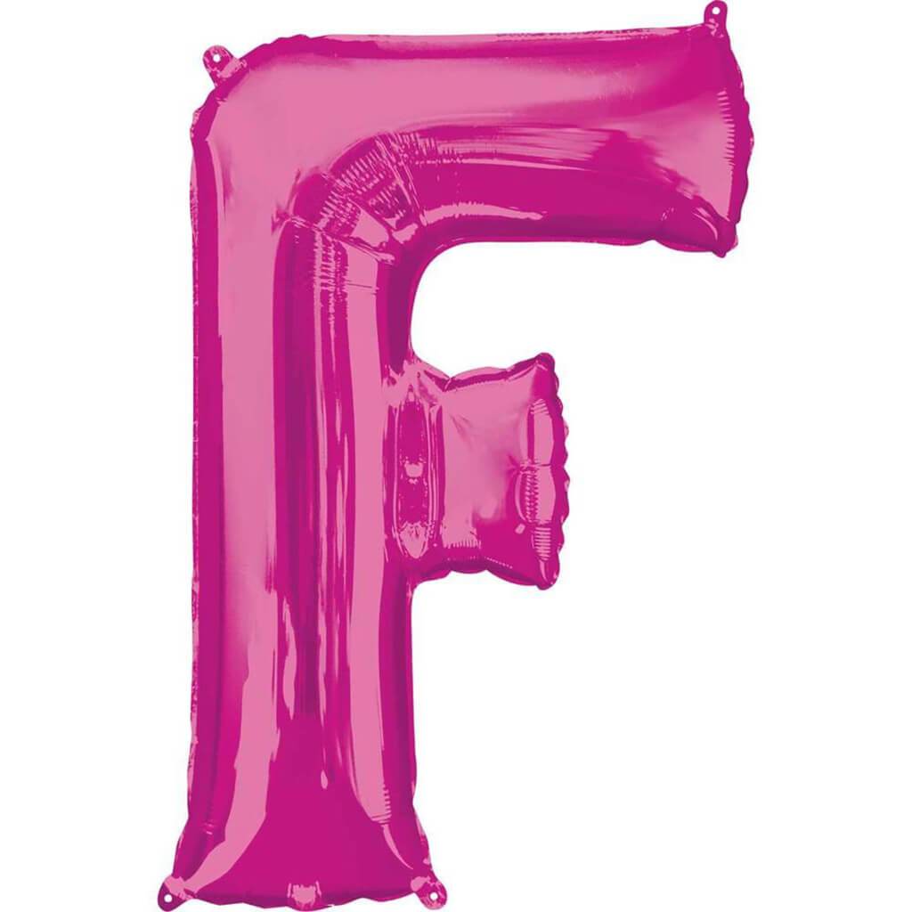 Foil Balloon Letter F 34in, Pink