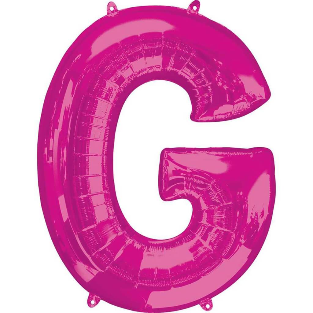 Foil Balloon Letter G 34in, Pink