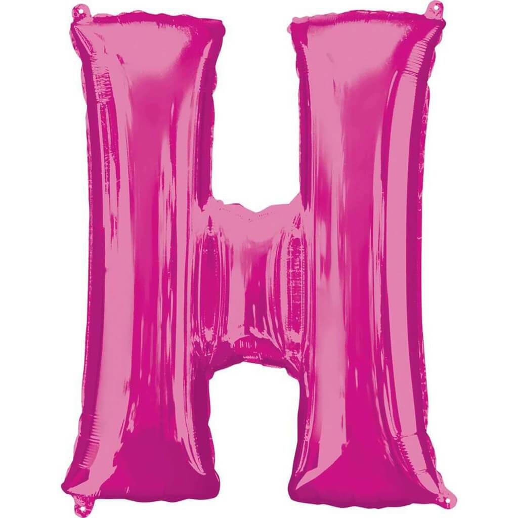 Foil Balloon Letter H 34in, Pink