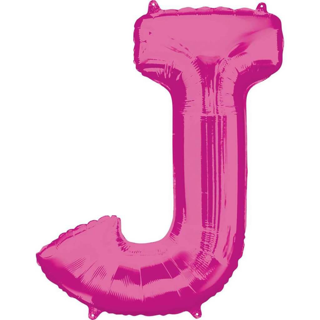 Foil Balloon Letter J 34in, Pink