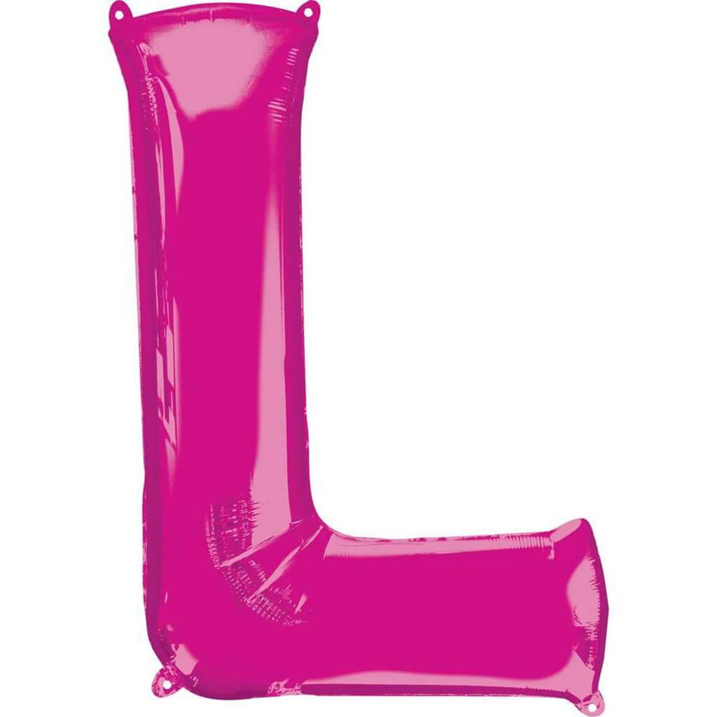 Foil Balloon Letter L 34in, Pink