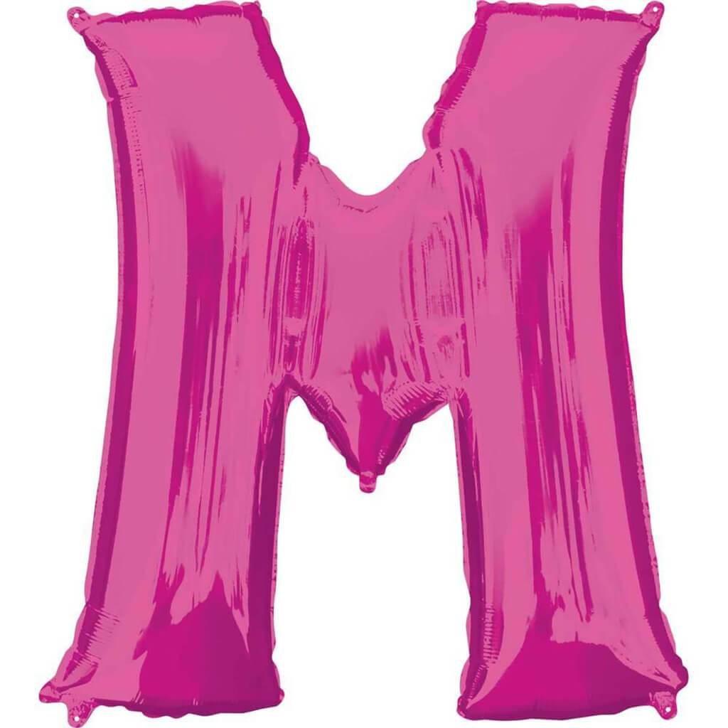 Foil Balloon Letter M 34in, Pink