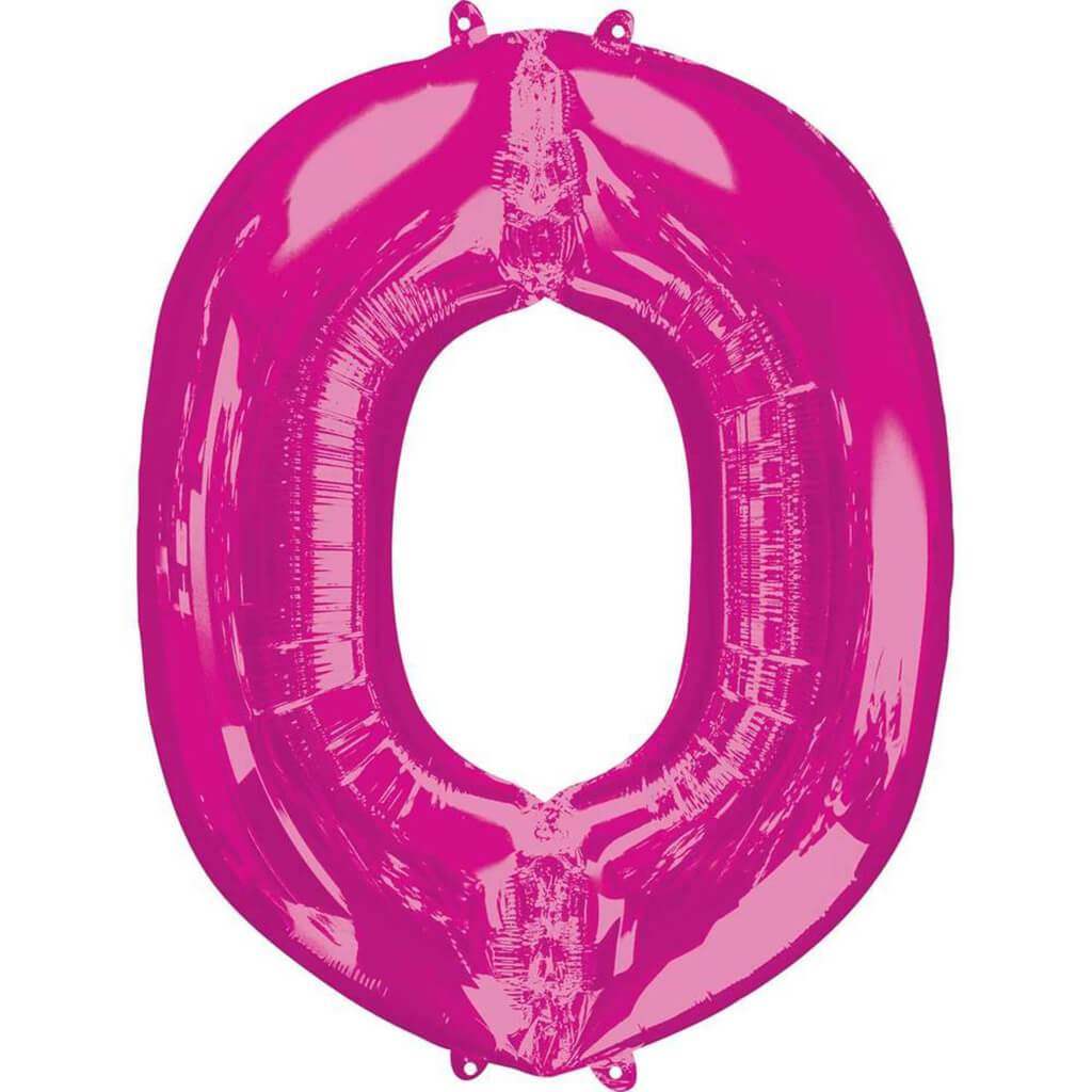 Foil Balloon Letter O 34in, Pink