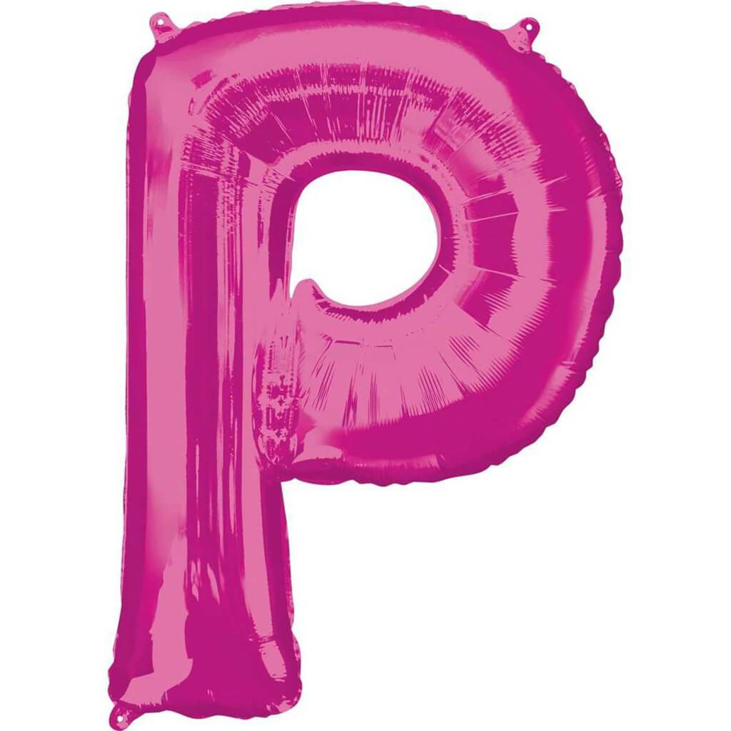 Foil Balloon Letter P 34in, Pink