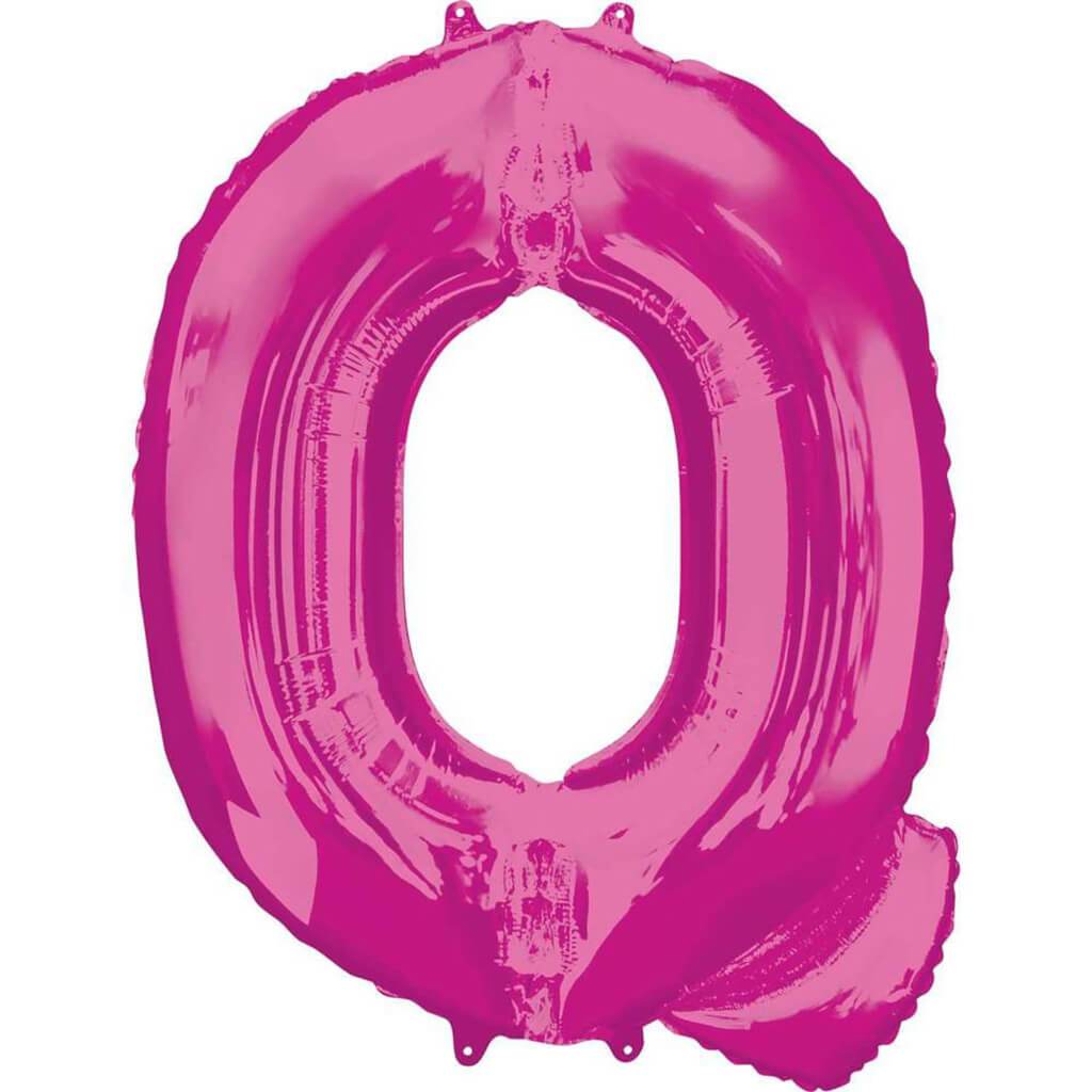 Foil Balloon Letter Q 34in, Pink