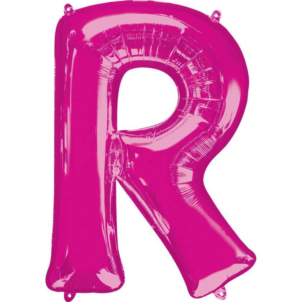 Foil Balloon Letter R 34in, Pink